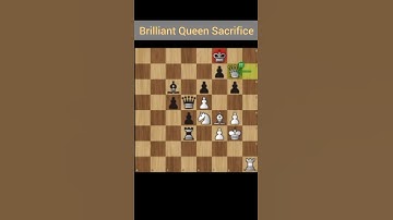 Brilliant Queen Sacrifice #chess #chessgame #chesscom #chesspuzzle #chesstactics #checkmatepatterns