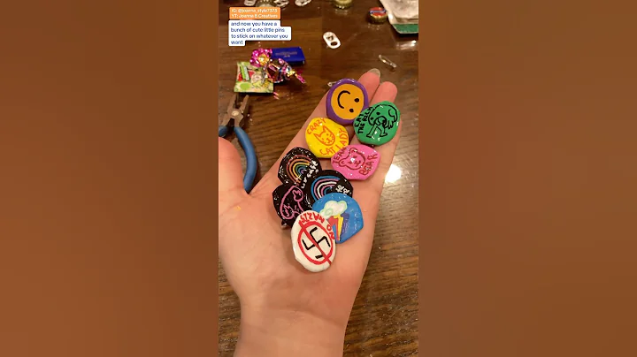 Make pins out of trash #diy #alt #punk #alternative #punkdiy #fashion #accessories #ditpins