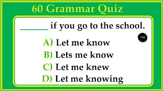 60 Grammar Test | English Grammar Mixed Quiz | English All Tenses Mixed Quiz | No.1 Quality English
