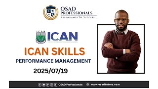 ICAN SKILLS | PERFORMANCE MANAGEMENT | WEEK 1 | - 2025/07/19