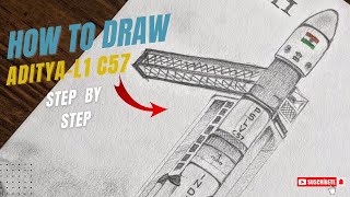 Aditya-L1? Tutorial Step by step art drawing isro