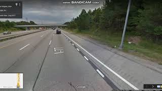 Willow Freeway (Interstate 77 Exits 155 to 146) southbound