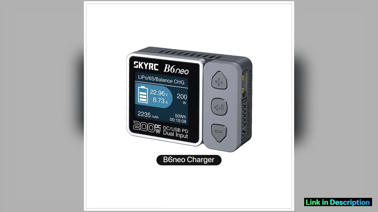 SkyRC B6 neo Smart Charger DC 200W PD 80W LiPo Battery Balance Charger SK100198 Compact 6S Charger