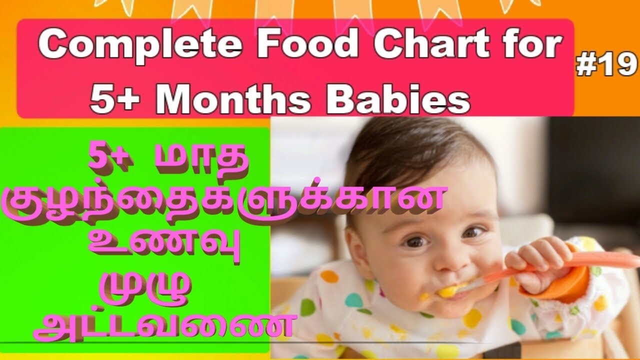 Baby Food Chart Month By Month In Tamil