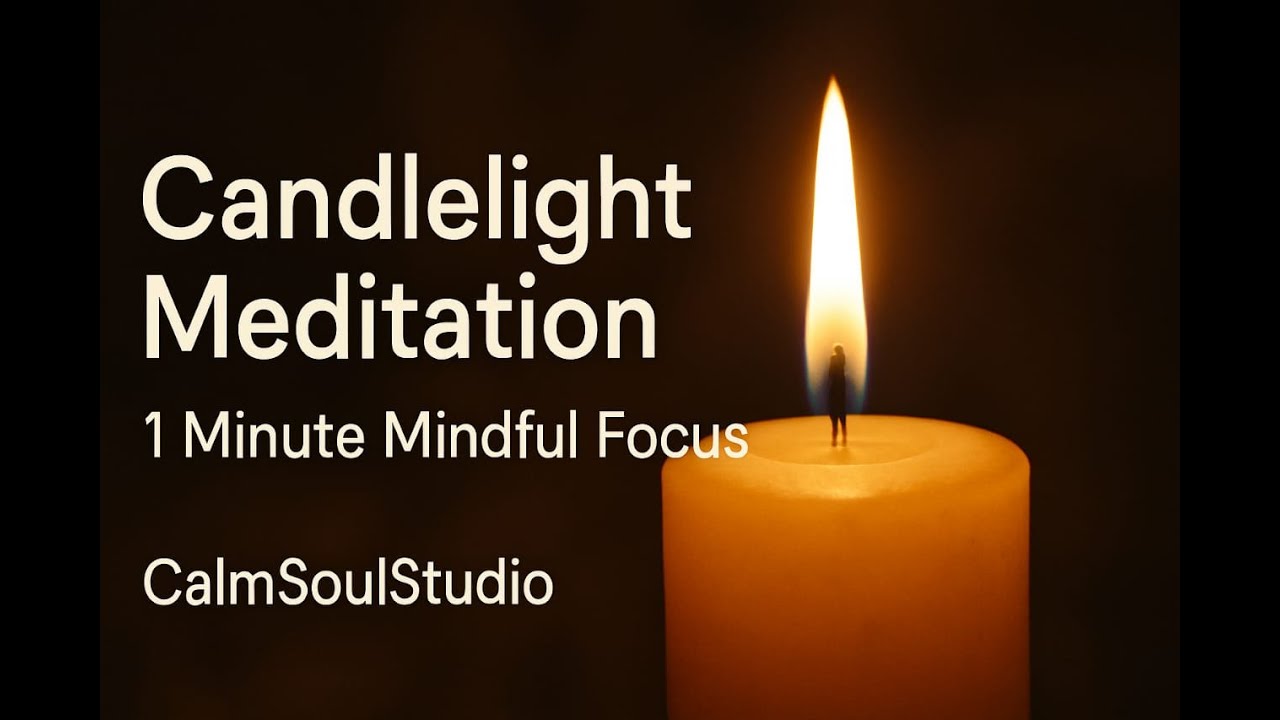 🕯️ 🔥 Candlelight Meditation | 1 Minute Mindful Focus | CalmSoul Studio