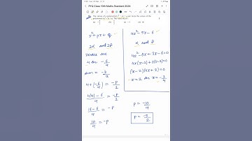 Class 10 I Maths I PYQ 2024 I Q10. The zeroes of a polynomial X2 + px + q are twice the zeroes of
