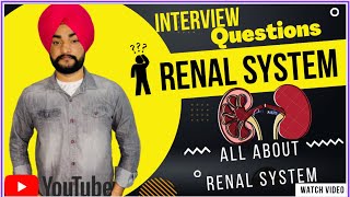 Nursing Interview Questions On Renal System, All Quest.About Renal System #nursing #nursingvibe