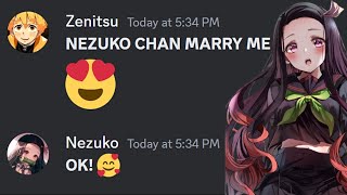 If Zenitsu propose Nezuko to marry him.....