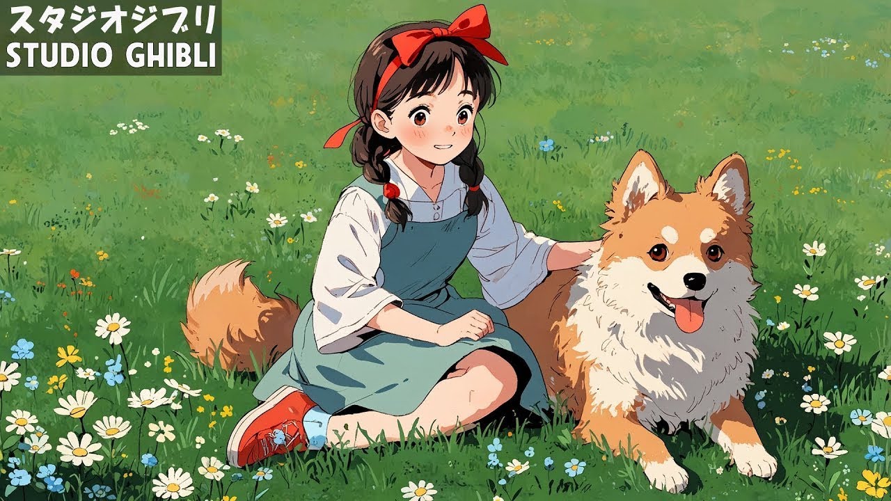 風に揺れるジブリの丘 🍃🌾 ― 穏やかな音楽と自然の息吹