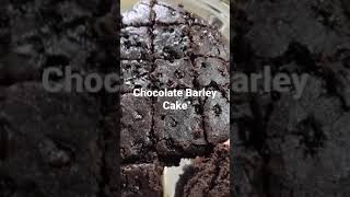 Healthy dark chocolate cake with barley flour without milk