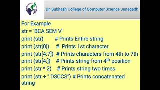 Lecture 6 BCA SEM V Python String List Tuple