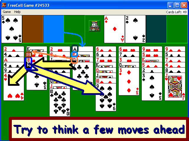 Freecell feature request: On tap, move single card to free cell instead of  free column — Green Felt Forum