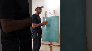 PRE-DRAWING GRID MARKING ON CANVAS #drawing #painting #trending #foryou #art #artist #sketch