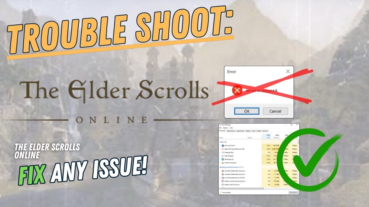 THE ELDER SCROLLS ONLINE – How to Fix Crashing, Lagging, Freezing ...