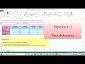 Formation excel  exercice n1 pour grand dbutant