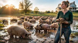 They Laughed When She Bought a Herd of Pigs to Clear Her Flooded Field...Then Spring Came