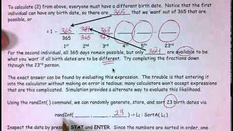 Birthday Problem Simulation Video #1