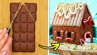 MINI CHOCOLATE HOUSE || Cute And Yummy Holiday Food Ideas For Perfect New Year Party