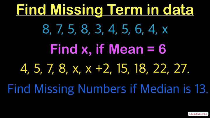 How to Find Missing Numbers Using Mean or Median – Easy Math Tutorial