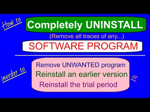 Video: How To Remove Programs With A Key