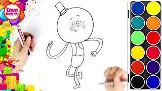 How to Draw & Learn Color Regular Show - Pops | Cartoon Drawing for kids | Toddlers Learn Colors