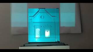 Projection mapping on 3D printed facade