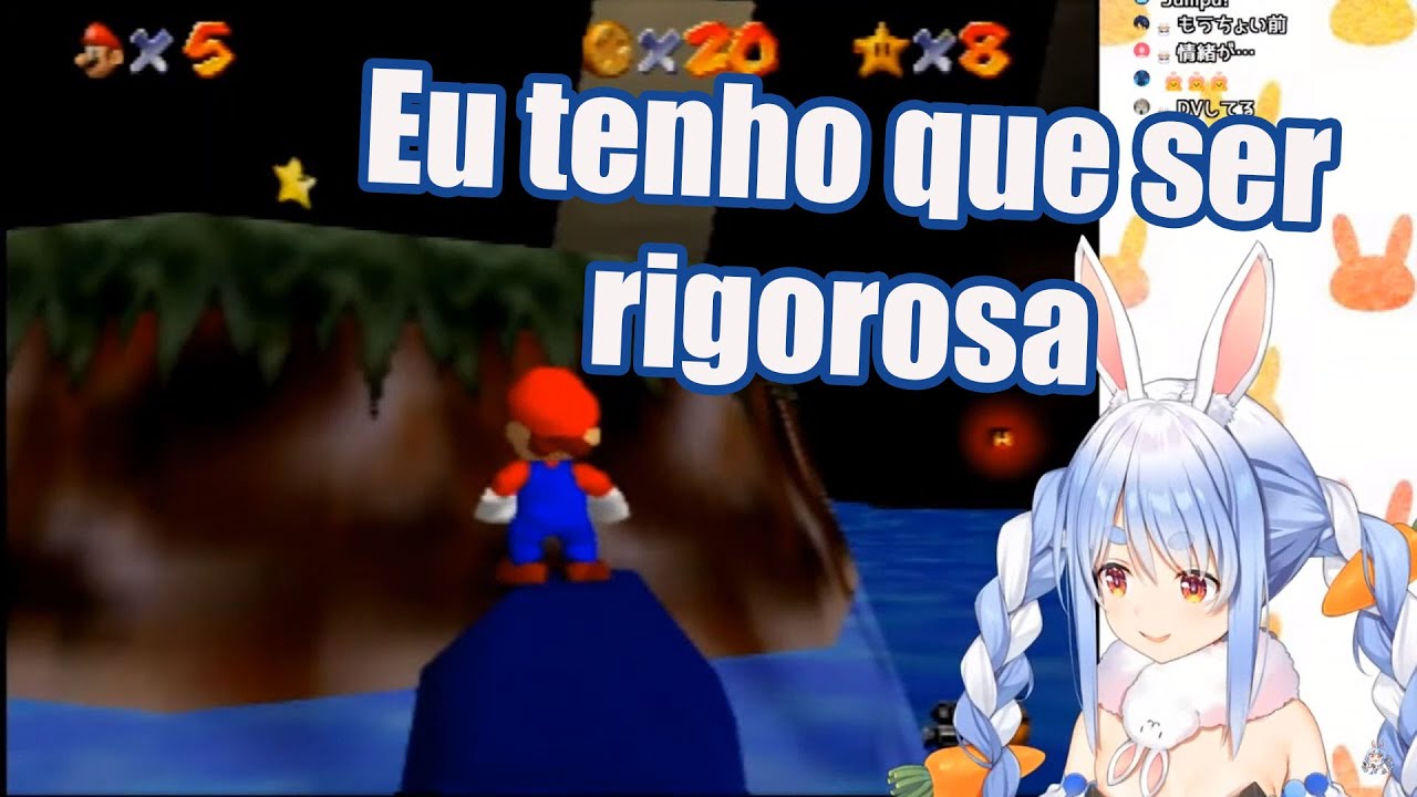 [Usada Pekora] Tentando pegar a estrela em Super Mário 64 | Legendado PT/BR