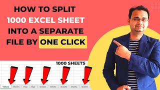 how to split each excel sheet into a separate file by one click | techguruplus