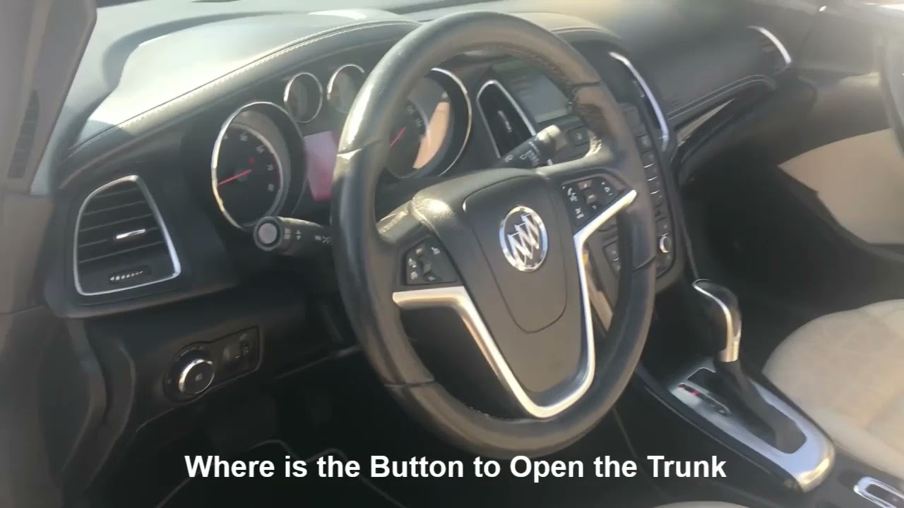 Buick Lacrosse Regal Or Cascada How To Find Trunk Release Button How To Open The Trunk