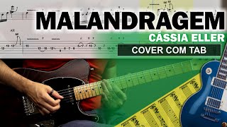Malandragem 🔷 Guitarra Cover Tab | Solo Original | Backing Track com Vocal 🎸 CÁSSIA ELLER