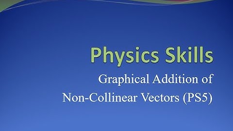 Physics 30 PS5 Graphical Addition of Noncollinear Vectors