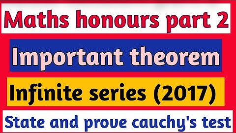 State and prove cauchy