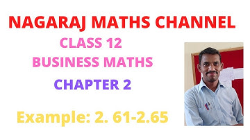 Example:2.61-2.65|| 12th Business Maths