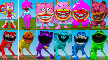 ALL GODZILLA SMILING CRITTERS POPPY PLAYTIME CHAPTER 4 VS ALL SONIC AMY ROSE ? In Garry