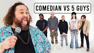 5 Guys Try Not To Laugh Vs Professional Comedian