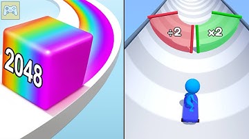 Jelly Run 2048 vs Skate Master ✦ ASMR Gameplay Android iOS • 2048 Number Merge Race Games