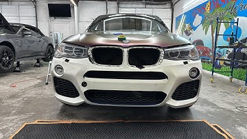 Doing inlays on a BMW X5 2024 model front bumper. #wrapping  #wrap #vinylwrap
