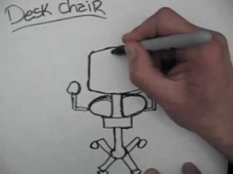 How To Draw A Desk Chair Drawing Ideas Youtube