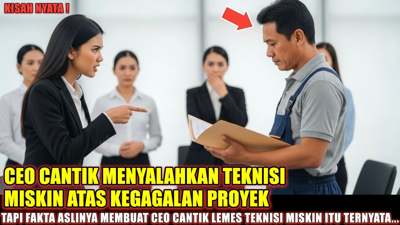 KISAH NYATA‼️ CEO Cantik Menyalahkan Teknisi Miskin atas Kegagalan Proyek, Tapi Fakta Ini Membuatnya