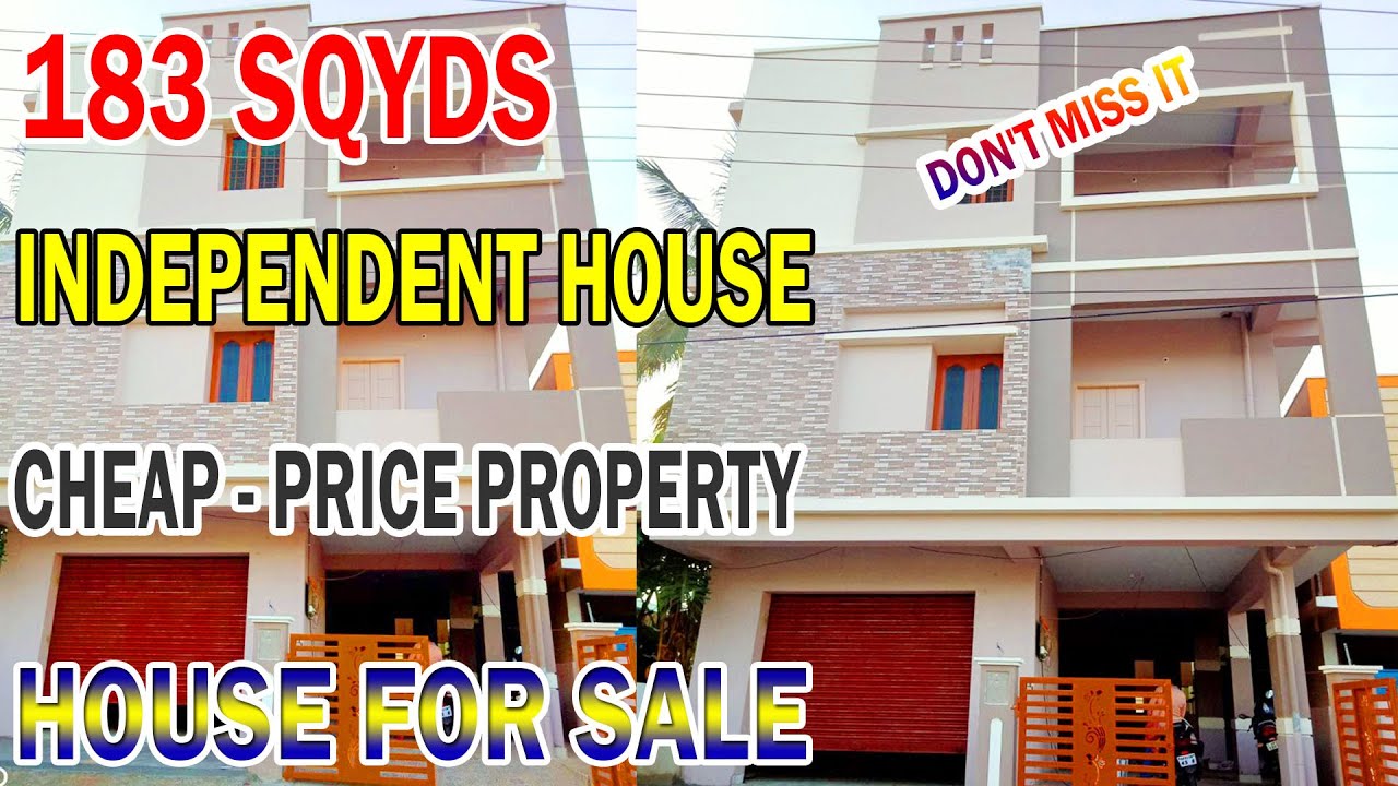 183 Sqyds INDEPENDENT HOUSE FOR SALE East Facing Very Cheap Price