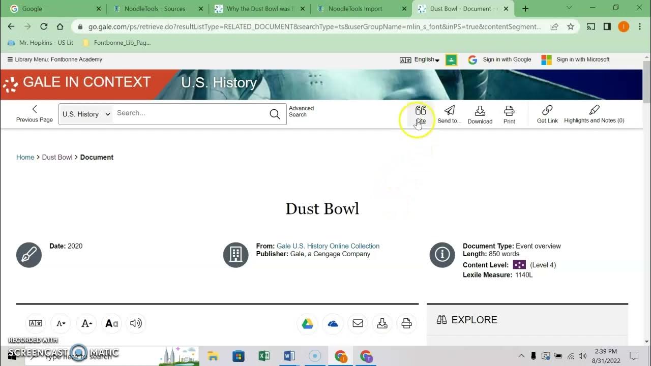 Noodletools Teacher View Sources YouTube