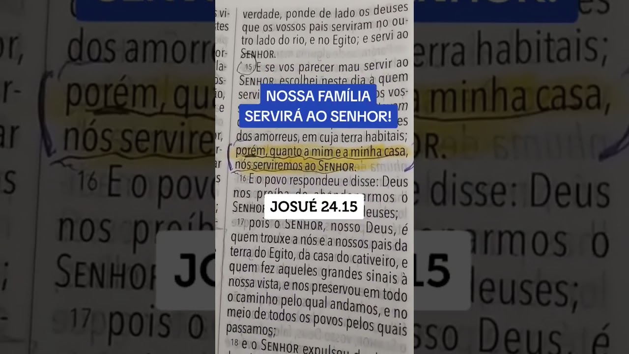 NOSSA FAMÍLIA SERVIRÁ AO SENHOR! 