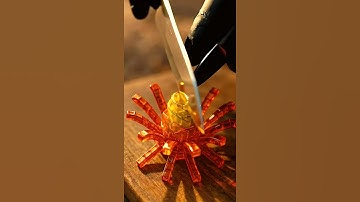 Sensational glass flower cutting ASMR