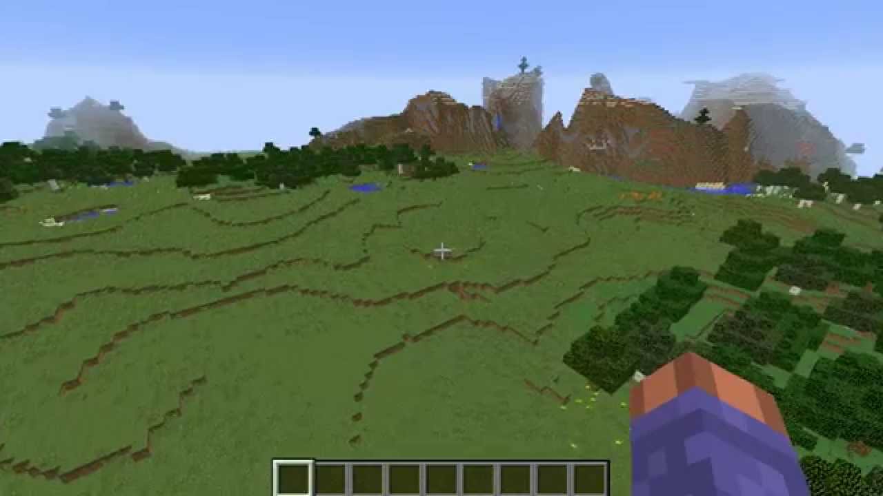 Top 3 Flat land, Plains Minecraft Seeds 1.9, 1.8.9 - YouTube