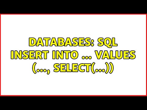 Databases: SQL insert into ... values (..., select(...))