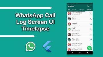 WhatsApp Call Log Screen UI Speed Code  | Flutter Speed Code [Part 3] | Flutter WhatsApp Speed Code