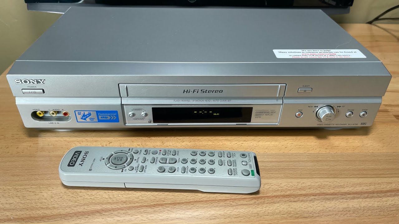 Sony VHS SLV-N750 VCR - YouTube