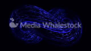 Infinity symbol, 3D moving colorful figure on black background, seamless loop. Animation. Beautiful