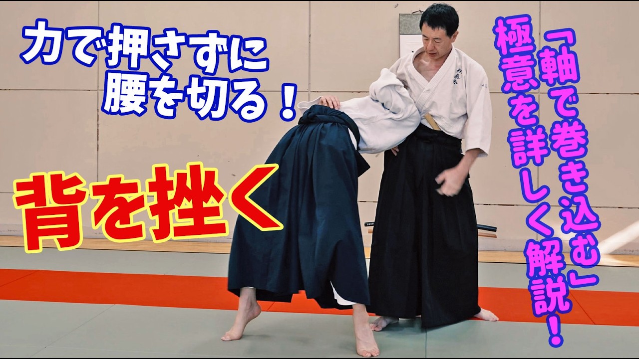 【千鳥足】方向転換で崩す極意！力を使わない全身操作が効く　扶桑会585 背を挫く 大東流合氣柔術
