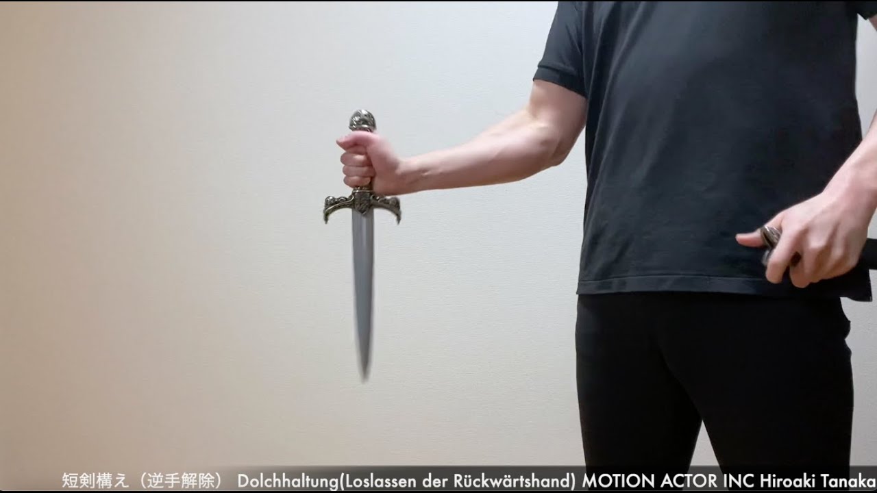 Close-up】短剣構え（逆手解除） Dolchhaltung(Rückwärtshand) MOTION